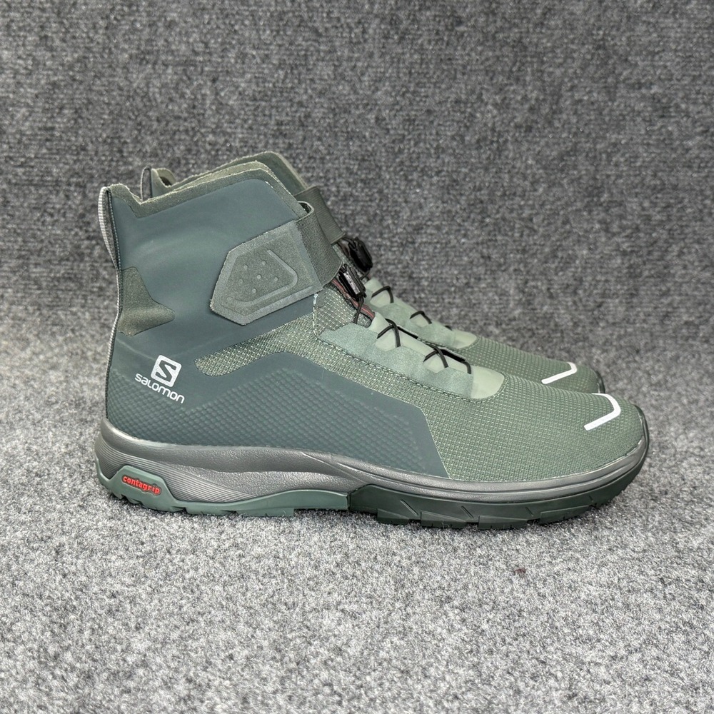 Salomon T-Max WR Hiking Shoes Men's 8 Green Water‎ Resistant Trail Running Boots